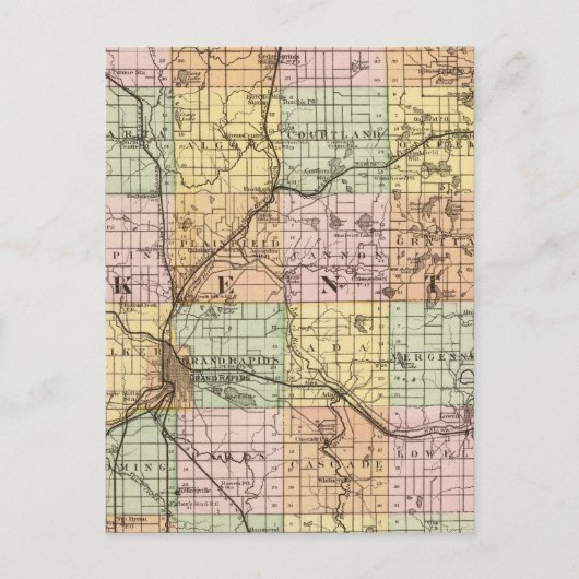 Kaart van Kent County (Voorkant)