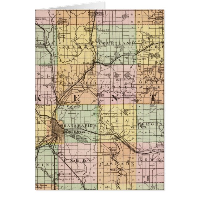 Kaart van Kent County, Michigan (Voorkant)