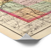 Kaart van Kent County Poster (Hoek)