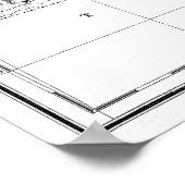  kaart van Kentucky (1827) BW Poster (Hoek)