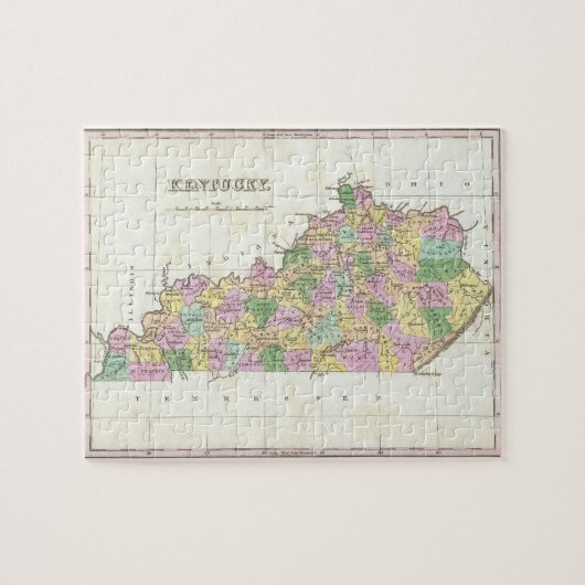  kaart van Kentucky (1827) Legpuzzel (Horizontaal)