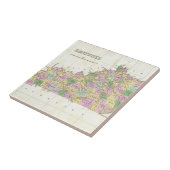  kaart van Kentucky (1827) Tegeltje (Zijkant)