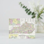  kaart van Kentucky (1850) (Staand voorkant)