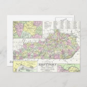  kaart van Kentucky (1850) (Voorkant / Achterkant)