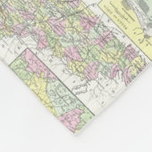  kaart van Kentucky (1850) Fleece Deken (Hoek)