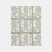  kaart van Kentucky (1850) Fleece Deken (Voorkant)