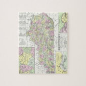  kaart van Kentucky (1850) Legpuzzel (Verticaal)