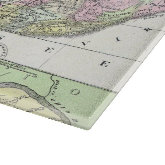 kaart van Kentucky (1850) Snijplank (Hoek)