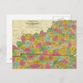 Kaart van Kentucky en Tennessee (Voorkant / Achterkant)