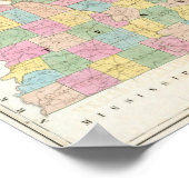 Kaart van Kentucky & Tennessee Poster (Hoek)