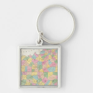 Kaart van Kentucky & Tennessee Sleutelhanger