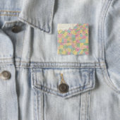 Kaart van Kentucky & Tennessee Vierkante Button 5,1 Cm (In situ)