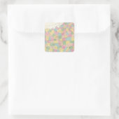 Kaart van Kentucky & Tennessee Vierkante Sticker (Tas)