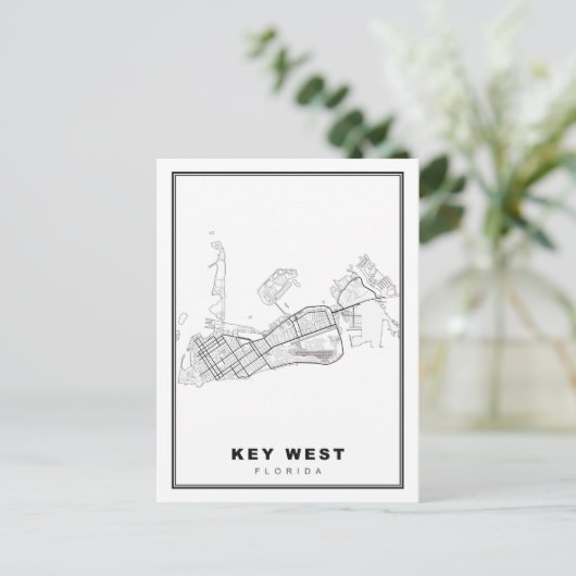 Kaart van Key West (Staand voorkant)
