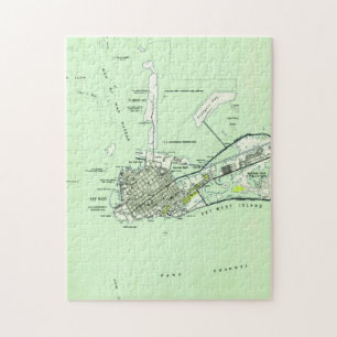  kaart van Key West Florida (1943) Legpuzzel