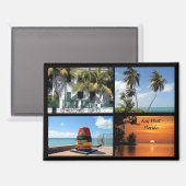 Kaart van Key West, Florida Magnet (Voorkant / Achterkant)
