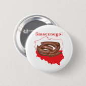 Kaart van Kielbasa Smacznego Ronde Button 5,7 Cm (Voorkant /achterkant)