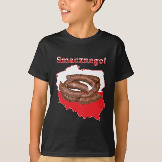 Kaart van Kielbasa Smacznego T-shirt (Voorkant)