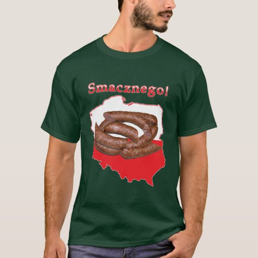 Kaart van Kielbasa Smacznego T-shirt (Voorkant)