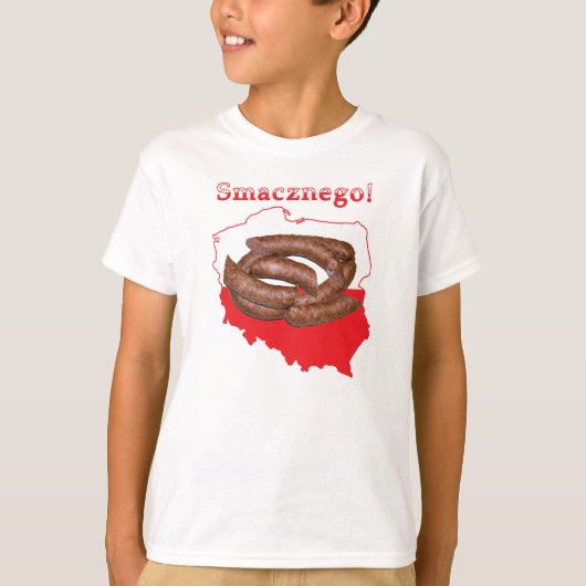 Kaart van Kielbasa Smacznego T-shirt (Voorkant)