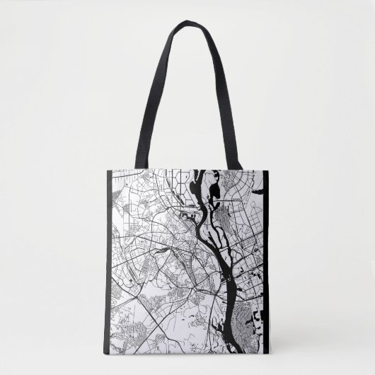 Kaart van Kiev Oekraïne Tote Bag (Voorkant)