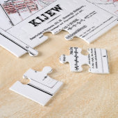  kaart van Kiev Ukraine (1918) Legpuzzel (Zijkant)