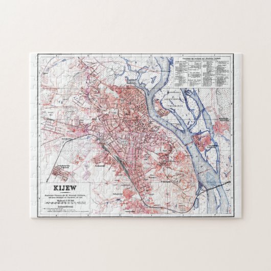  kaart van Kiev Ukraine (1918) Legpuzzel (Horizontaal)