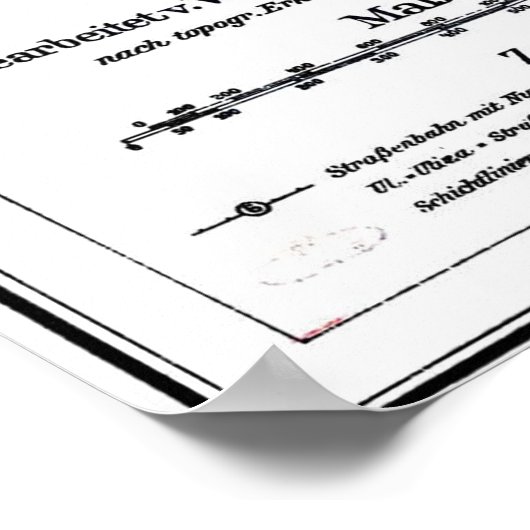  kaart van Kiev Ukraine (1918) Poster (Hoek)