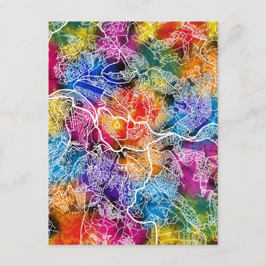 Kaart van Kigali Rwanda (Voorkant)