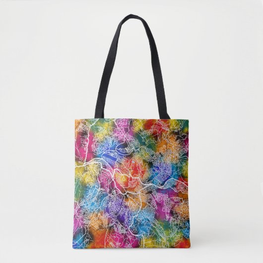 Kaart van Kigali Rwanda Tote Bag (Voorkant)