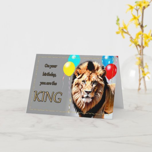 Kaart van King Boy's verjaardag (Gele Bloem)