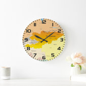 Kaart van Kirgizië en Centraal-Azië Grote Klok