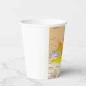 Kaart van Kirgizië en Centraal-Azië Papieren Bekers (Rechts)