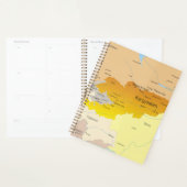 Kaart van Kirgizië en Centraal-Azië Planner (Display)