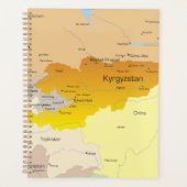 Kaart van Kirgizië en Centraal-Azië Planner (Voorkant)