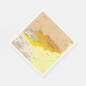 Kaart van Kirgizië en Centraal-Azië Servet (Hoek)