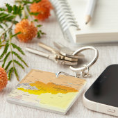 Kaart van Kirgizië en Centraal-Azië Sleutelhanger