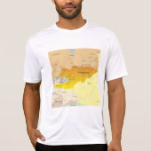 Kaart van Kirgizië en Centraal-Azië T-shirt (Voorkant)