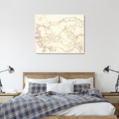Kaart van Klein-Azië Canvas Afdruk (Insitu (Slaapkamer))