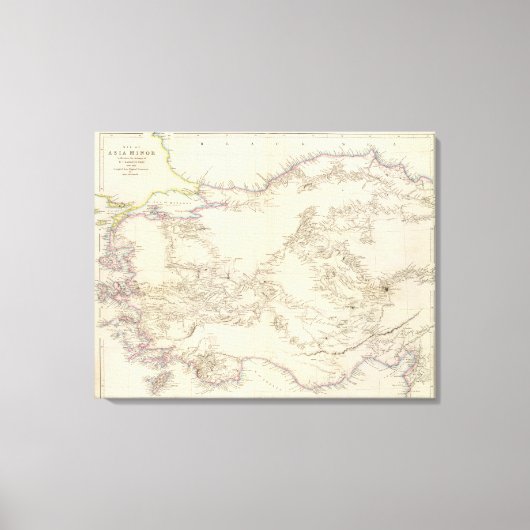 Kaart van Klein-Azië Canvas Afdruk (Voorkant)