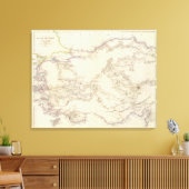 Kaart van Klein-Azië Canvas Afdruk (Insitu (Woonkamer))