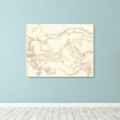 Kaart van Klein-Azië Canvas Afdruk (Insitu (Houten vloer))