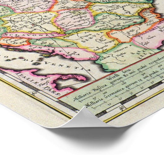 Kaart van Klein-Azië Poster (Hoek)