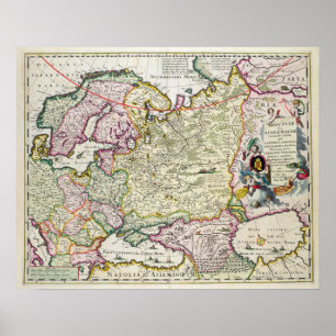 Kaart van Klein-Azië Poster