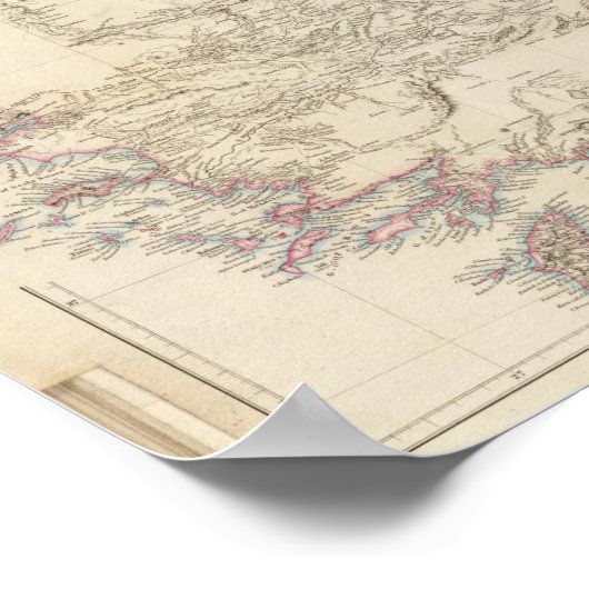 Kaart van Klein-Azië Poster (Hoek)