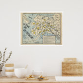 Kaart van Klondyke van een Board Game 1897 Poster (Keuken)