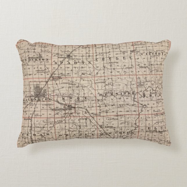 Kaart van Knox County Decoratief Kussen (Voorkant)