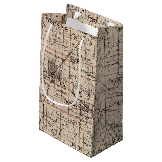 Kaart van Knox County Klein Cadeauzakje (Achterkant Gekanteld)
