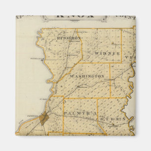 Kaart van Knox County Magneet