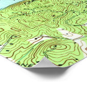  kaart van Knoxville Tennessee (1966) Poster (Hoek)